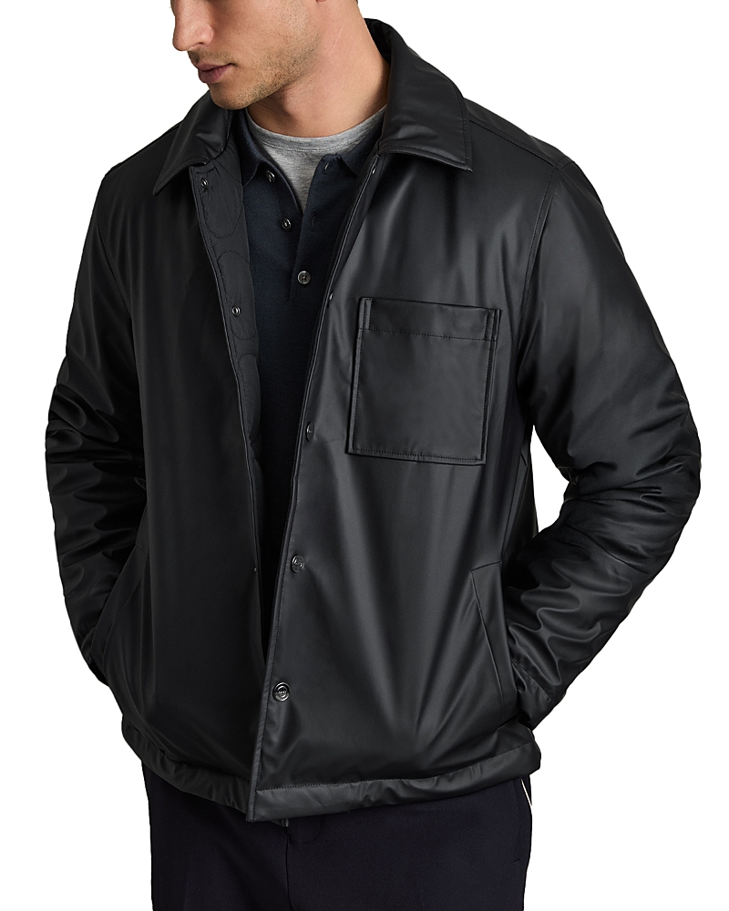 Reiss Hyde Technical Shirt Jacket In Navy