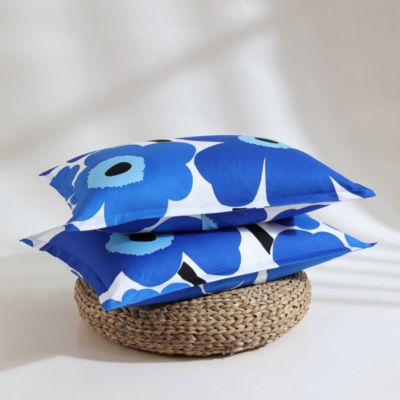 Unikko 3 Piece Cotton Percale Comforter Set, Full Queen