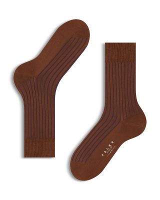 Shadow Mercerized Cotton & Nylon Dress Socks