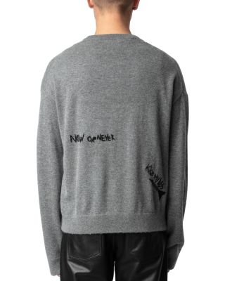 Marko Merino Wool & Cashmere Embroidered Loose Fit Sweater