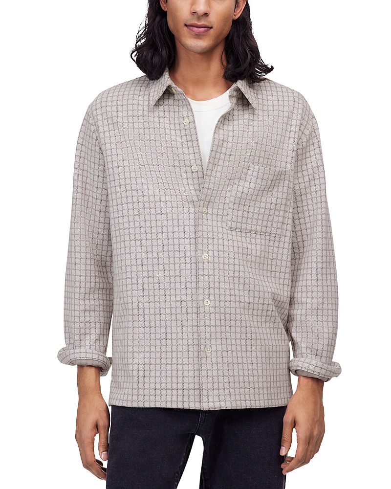 Madewell Houndstooth Long Sleeve Button Down Shirt