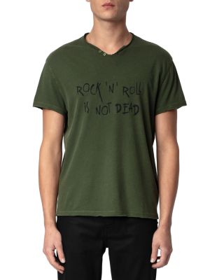 Zadig & Voltaire - Monasti Cotton Rock 'N' Roll Graphic Henley