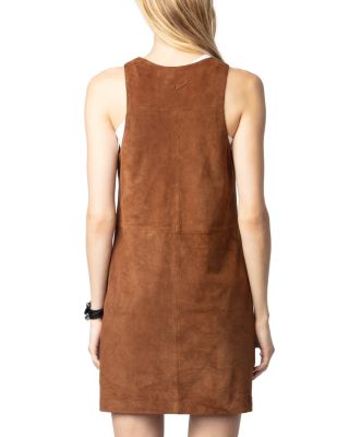 ワンピース Zadig & Voltaire Rasha Leather Dress Elegant Short Black Satin Dress | Zadig&Voltaire