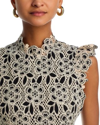 Floral Mock Neck Mini Dress - Exclusive