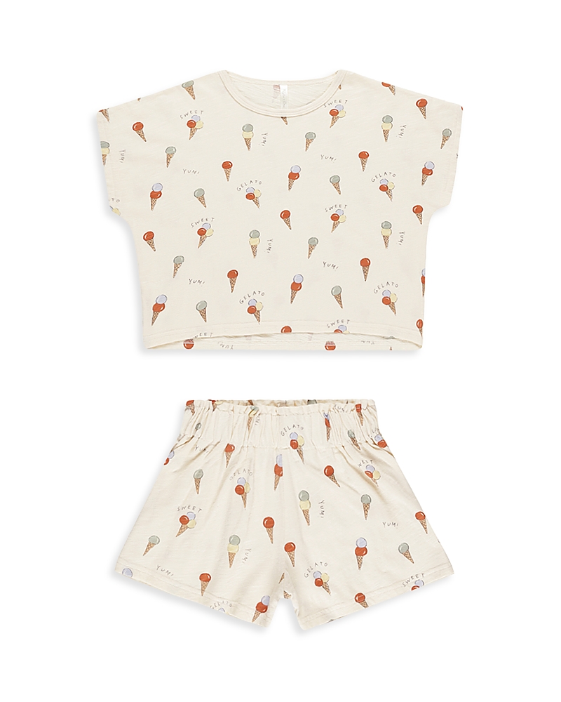 Shop Rylee + Cru Raegan Gelato Print Top & Shorts Set - Little Kid In Natural