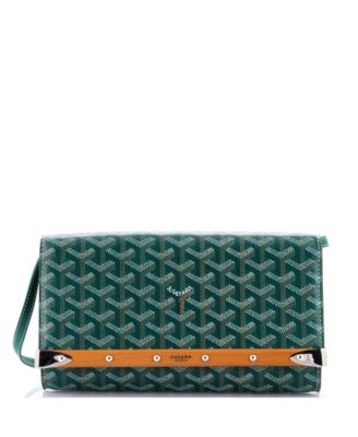 Pre-Owned Goyard - PM Monte Carlo Clutch with Strap Coated Canvas