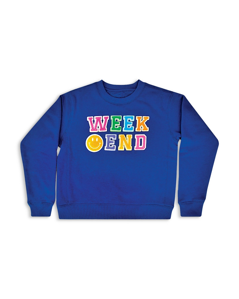 Shop Iscream Girls' Weekend Basic Crewneck Sweatshirt - Big Kid In Multi