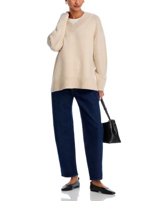 Alexis Curved Button Fly High Rise Jeans in Casa