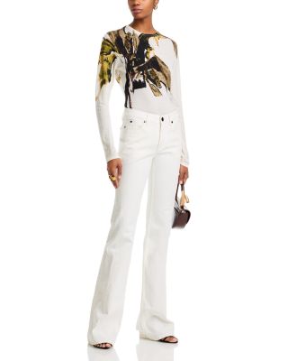 Merino Wool Brushstroke Print Sweater