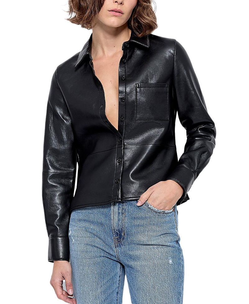 As By Df La Nuit Recycled Leather Blouse