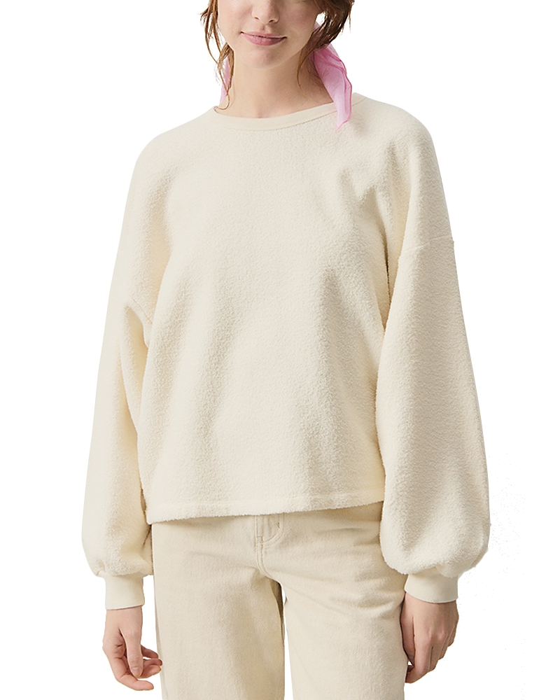 American Vintage Bobypark Sweatshirt Ecru In Ecru