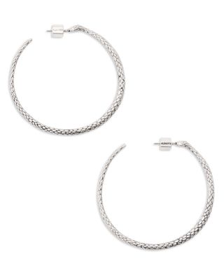 ALLSAINTS - Serpent Hoop Earrings in Silver Tone