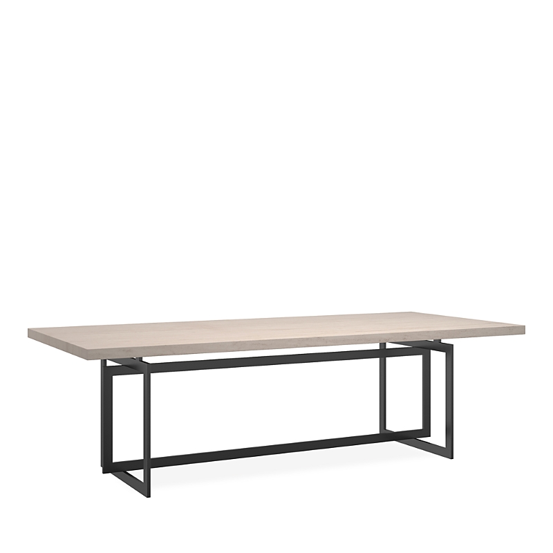Caracole Wish You Were Dining Table - Deep Bronze/creme Travertine In Deep Bronze/creme Travertine