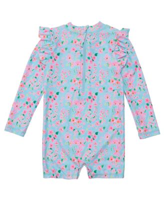 Girls' Daisy Chain Long Sleeve Sunsuit - Baby