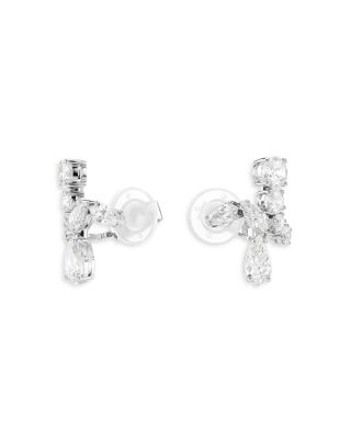 Matrix Mixed Cut Crystal Clip On Stud Earrings