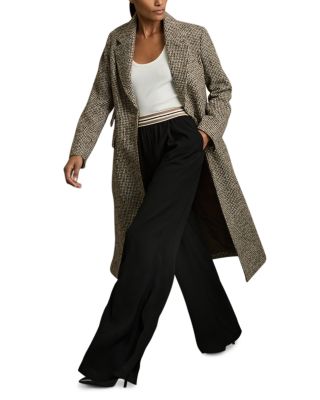 Abs Striped Waistband Wide Leg Trousers