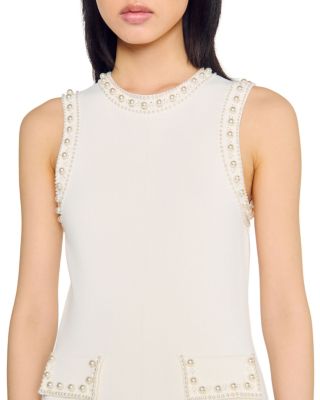 Pearl Bead Knit Maxi Dress