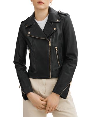 LAMARQUE - Donna Fitted Leather Biker Jacket