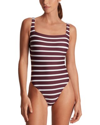 Ralph Lauren - Low Back Striped Swimsuit