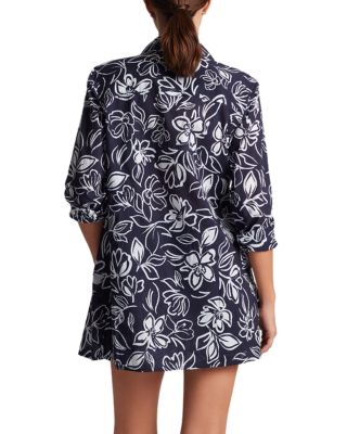 Floral Print Shirt & Short Cover-Up Set