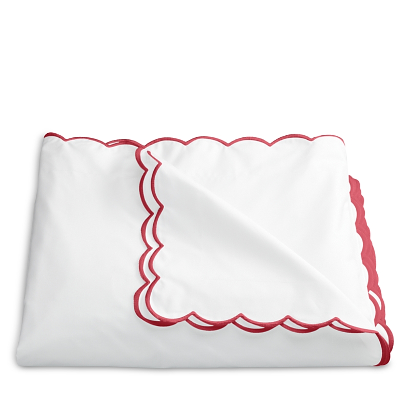Matouk Dakota Percale Duvet Cover, King In Red