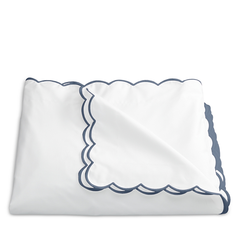Matouk Dakota Percale Duvet Cover, King In Steel Blue