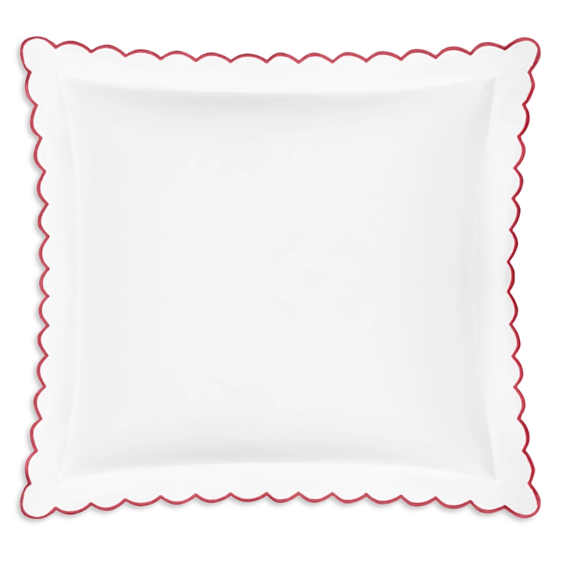 Matouk Dakota Percale Euro Sham In Red