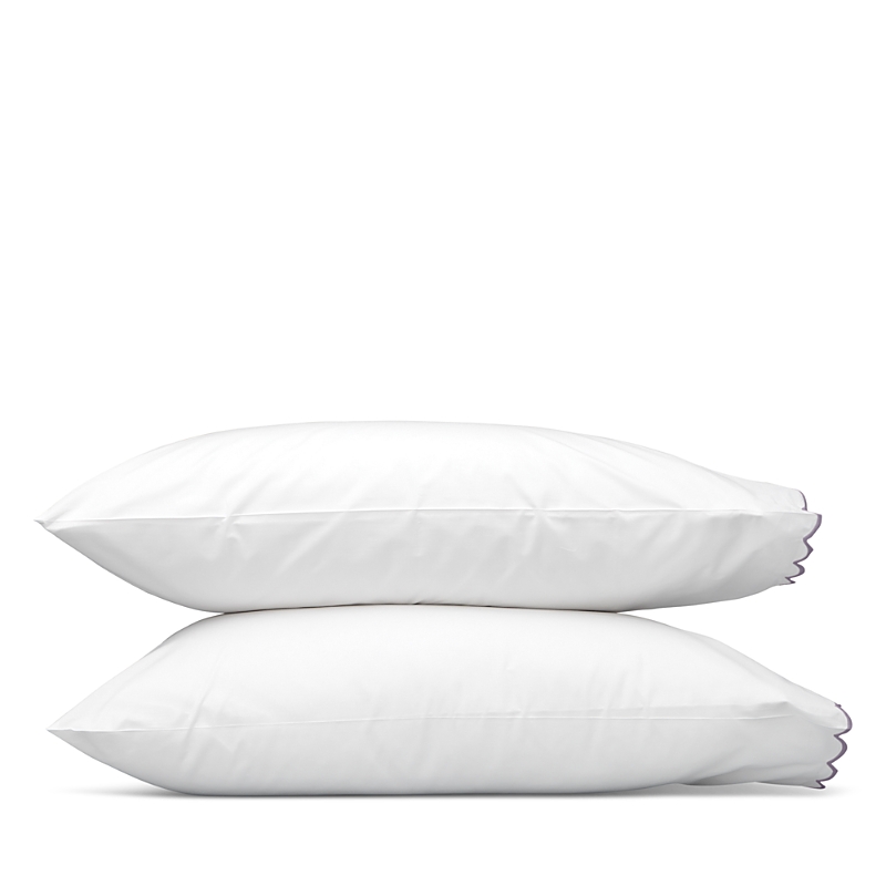 Matouk Dakota Percale King Pillowcase, Set Of 2 In Deep Lilac