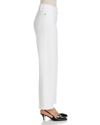 Le Slim Palazzo High Rise Wide Leg Jeans in White