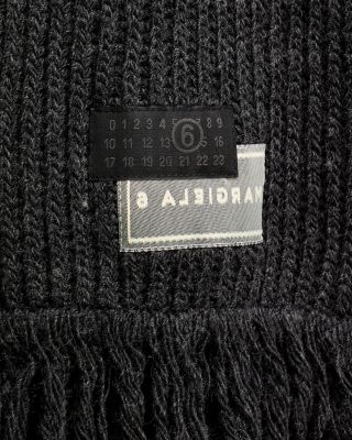 Wool Blend Sweater with Integrated Scarf