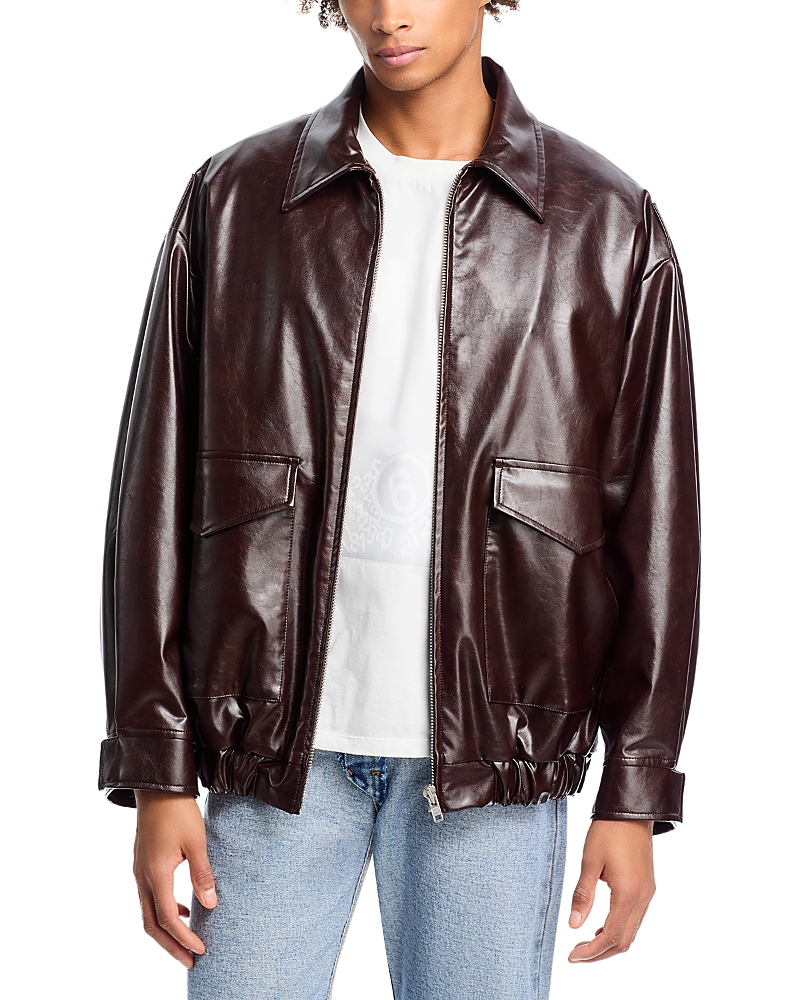 MM6 Maison Margiela Burgundy Sports Jacket