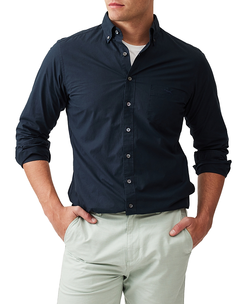 Rodd & Gunn Hendrick Cotton Button-down Shirt In Eclipse