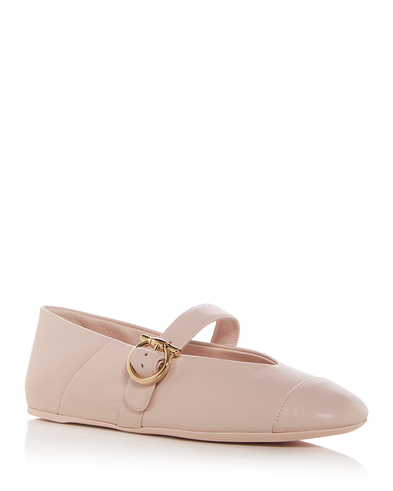 Ferragamo Gancini-buckle Ballet Flats