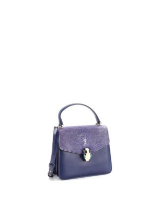 Small Serpenti Forever Top Handle Bag Leather and Stingray