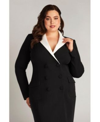 Plus McKay Double-Breasted Coat Dress