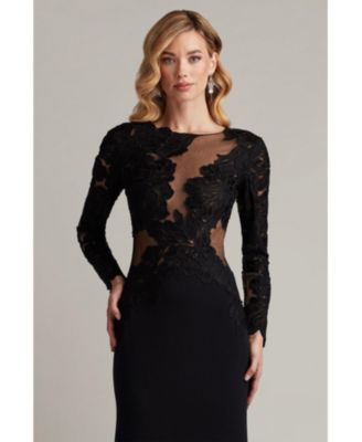 Caselle Embroidered Illusion Bodice Gown