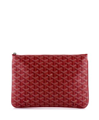 Pre-Owned Goyard Mm Senat Zip Pouch Coated Canvas