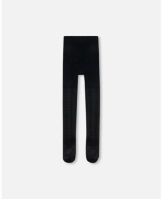  Unisex Tonal Jacquard Tights Off White