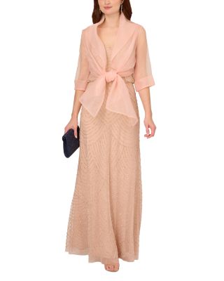 Organza Tie Front Wrap Jacket