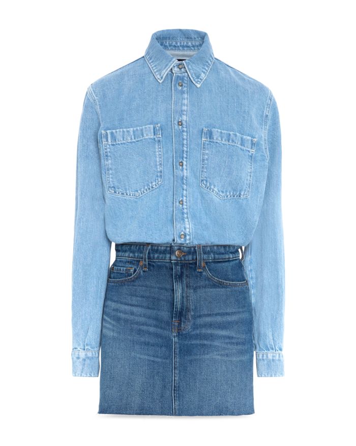 Denim Mini Skirt Dress