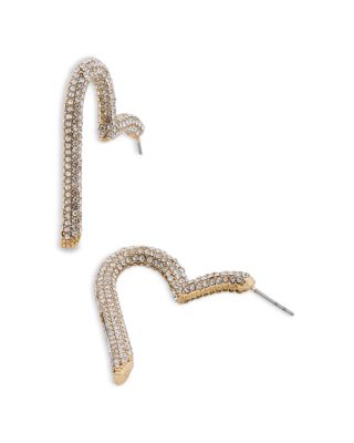 Emory Pav&eacute; Heart Front to Back Earrings