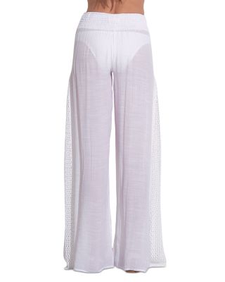 Tie Front Crocheted Top & Pull On Pants