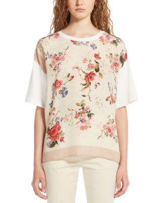Weekend Max Mara - 2 Pampas Printed Silk Front Top