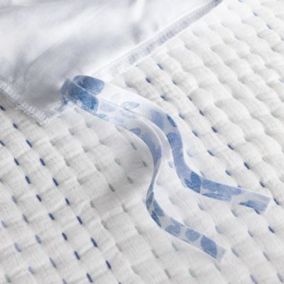 Blue Meadow Sateen Duvet Cover Set, Full/Queen - Exclusive
