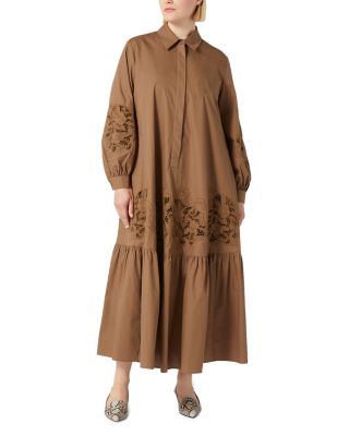 Marina Rinaldi - 1A Uscita Nitra Embroidered Long Sleeve Dress