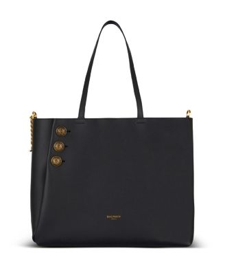 Balmain - Women's Embleme Leather Tote Bag