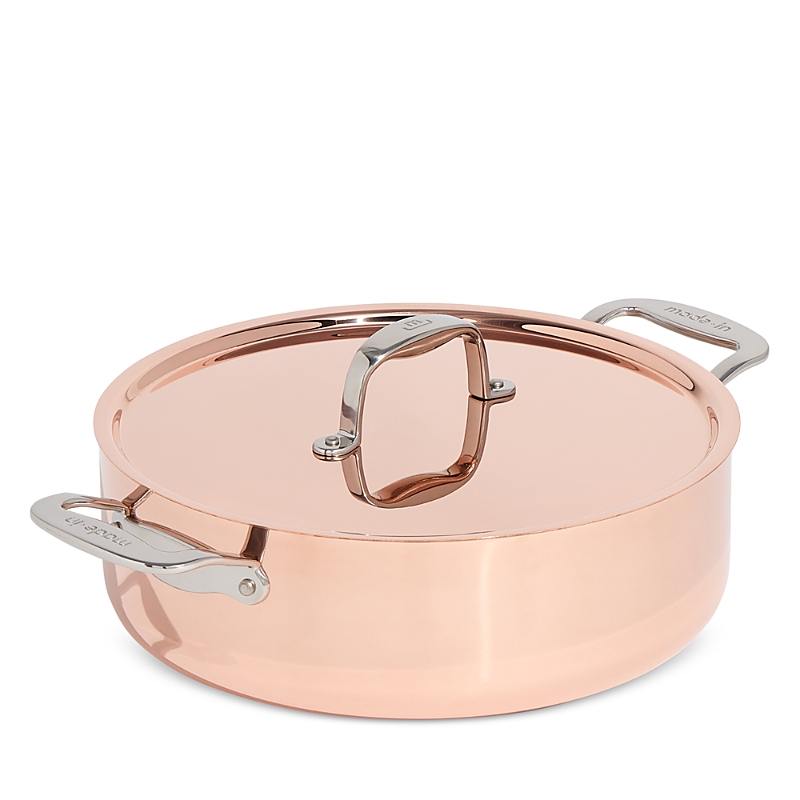 Made In Copper 5.25 Qt. Rondeau With Lid In Copper