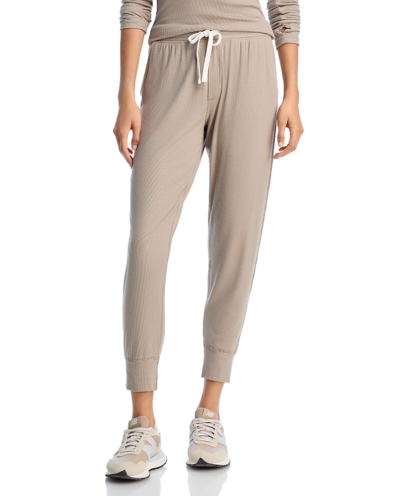 Splits59 Kiki Rib 7/8 Jogger Pants In Latte