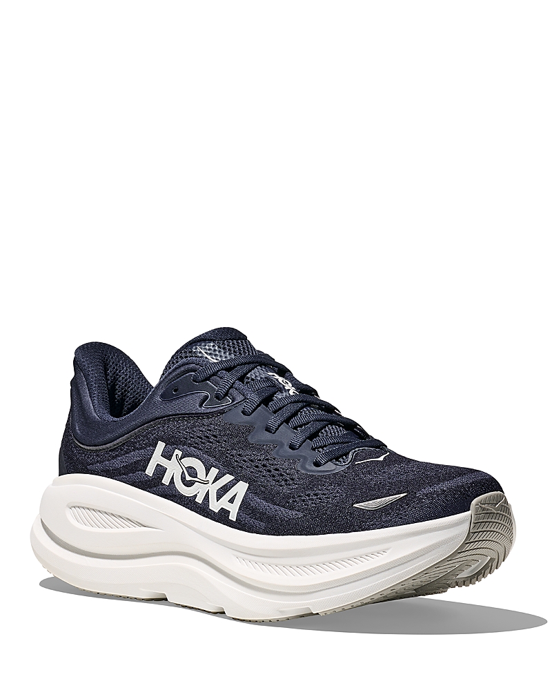 Hoka Men's Bondi 9 Lace Up Running Sneakers In Varsity Navy In Blue