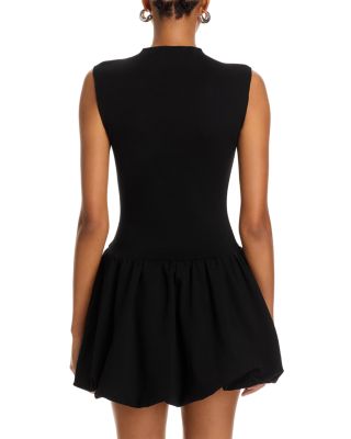 Ponte Mock Neck Bubble Mini Dress - Exclusive